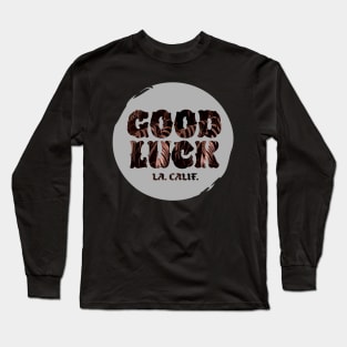 Good Luck Black Palm Sticker Long Sleeve T-Shirt